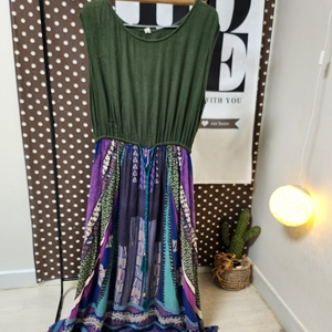 패턴 롱 원피스