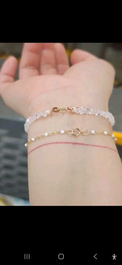 14k 골드 발렌시아가 뉴욕요이시키다이아몬드 팔찌--3