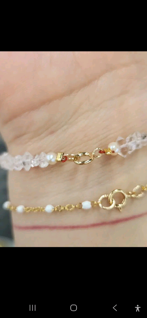 14k 골드 발렌시아가 뉴욕요이시키다이아몬드 팔찌--4