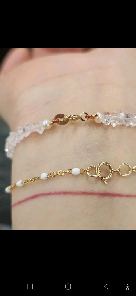 14k 골드 발렌시아가 뉴욕요이시키다이아몬드 팔찌--5