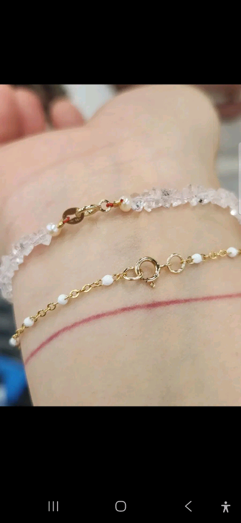 14k 골드 발렌시아가 뉴욕요이시키다이아몬드 팔찌--6