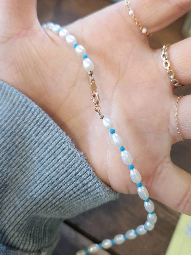 14k담수진주 목걸이--1