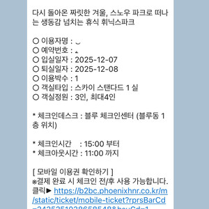 12월7일 휘닉스파크 숙박+리프트4시간+렌탈 2인 +피자 이미지