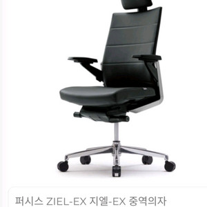 퍼시스 ZIEL 지엘 헤드레스트 의자 화이트 (CHN4700HE) L946 천연가죽 모델 블랙 색상