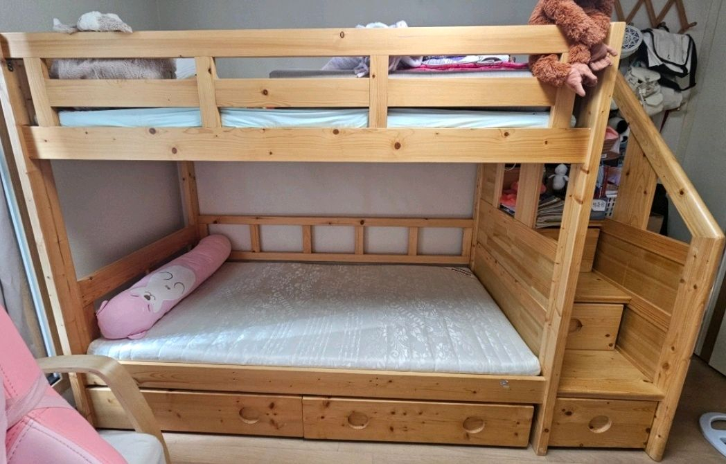 에보나이 미키 이층침대 매트리스2개포함,매트리스커버 2개 포함--2