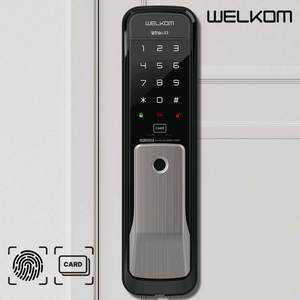 무타공 푸시풀 지문인식 도어락 새상품