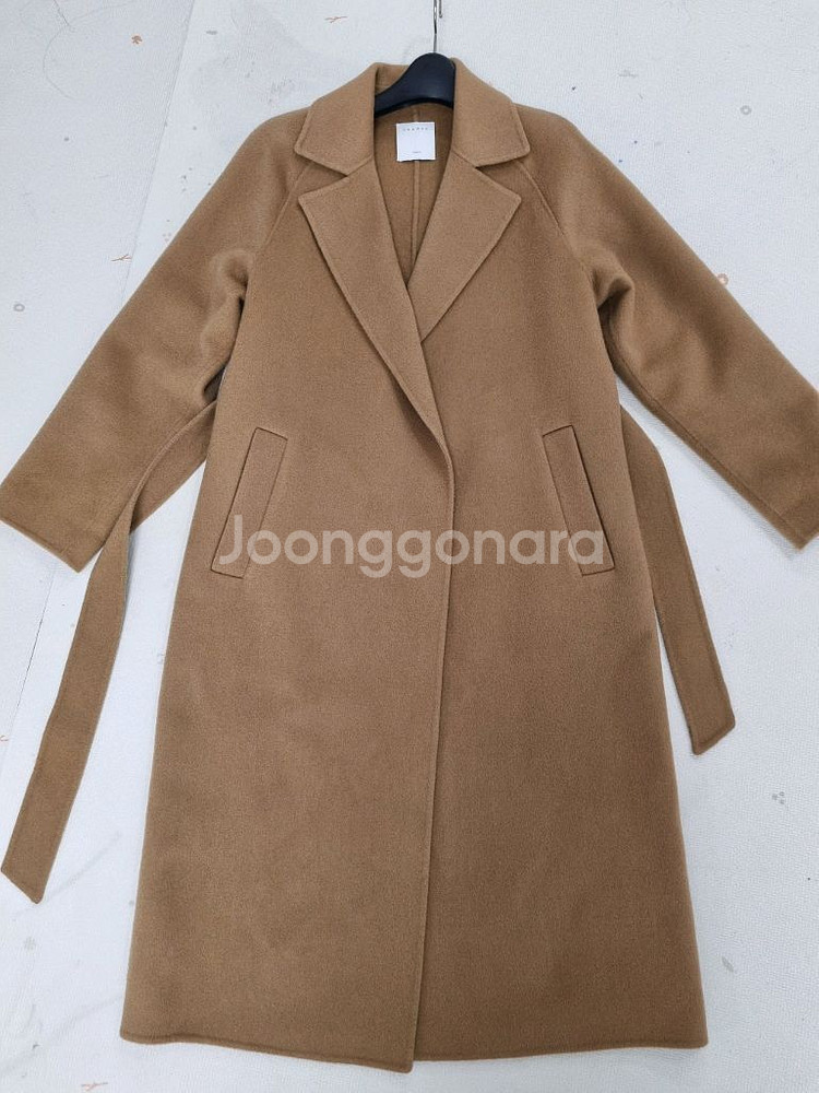 산드로 sandro 카멜 캐시미어 혼방 코트--1