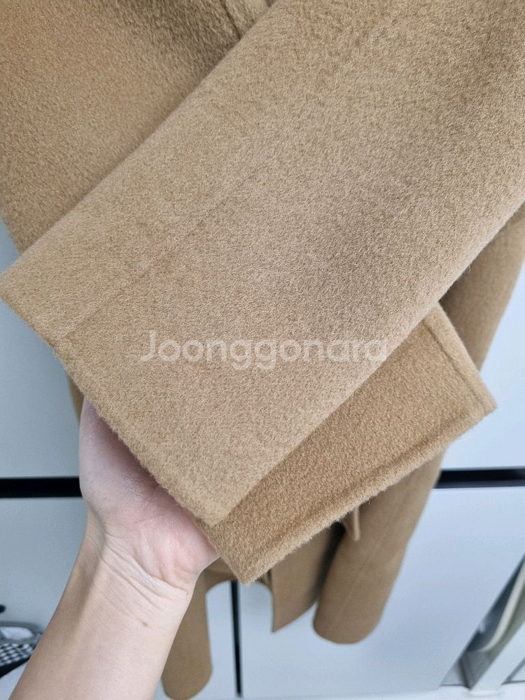 산드로 sandro 카멜 캐시미어 혼방 코트--4