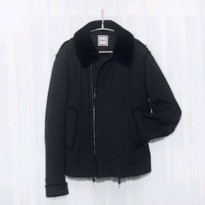 우영미 파리컬렉션 무톤 카라 트위드 집업 패딩 자켓 (48 / 95-100)