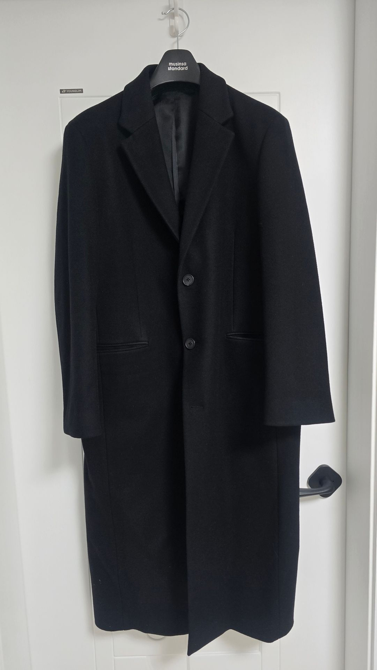 무신사 스탠다드 프리미엄 MTR 대디 숄더 싱글 롱 코트 이미지