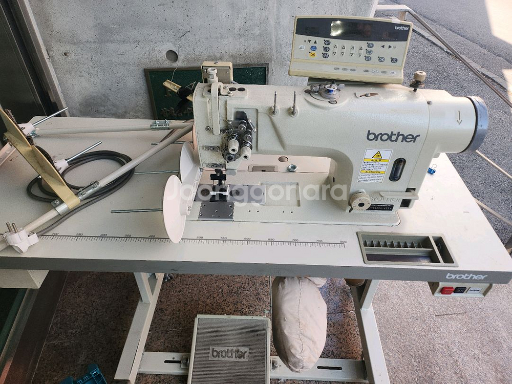 브라더 쌍침 무소음 직결, 사절, 자동 급유 미싱--0