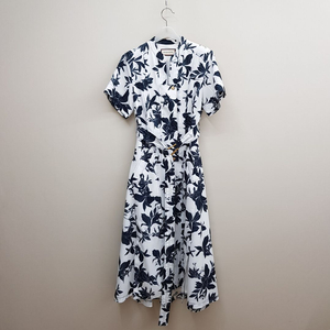 모조에스핀 2021 플라워 패턴 벨티드 롱원피스 M사이즈