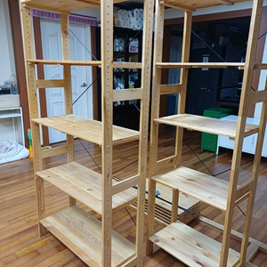 무인양품 고급 럭셔리 소나무 원목 유닛 4단선반 저렴하게 드립니다~