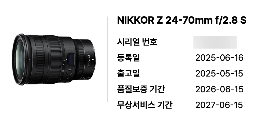 니콘 NIKKOR Z 24-70mm f/2.8 S 풀박스 이미지