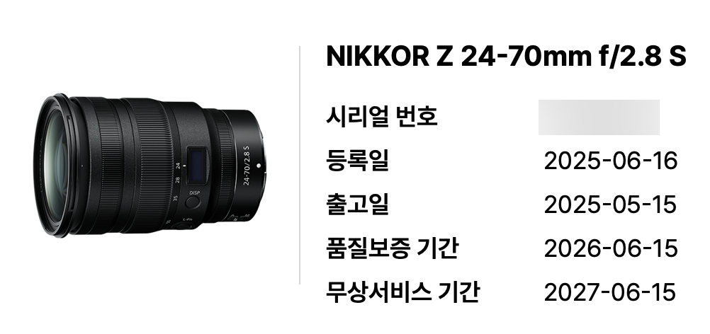 니콘 NIKKOR Z 24-70mm f/2.8 S 풀박스 이미지