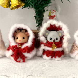 실바니안 크리스마스 뜨개옷(드레스+망토set) 이미지