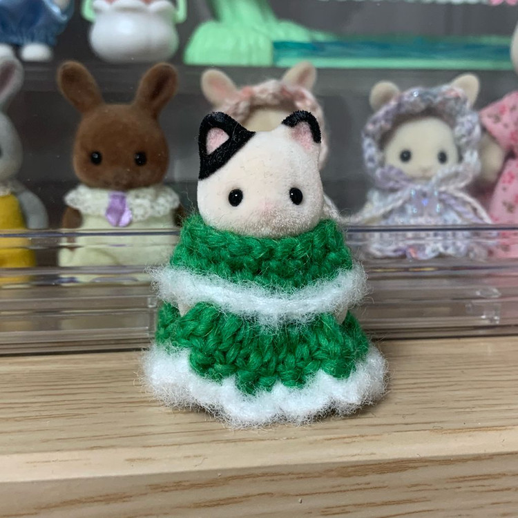 실바니안 크리스마스 뜨개옷(드레스+망토set) 이미지