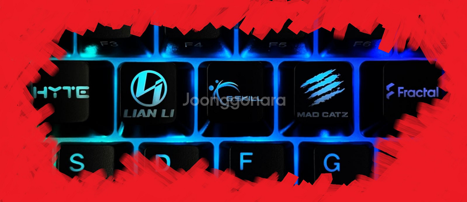 [새제품] 서린 키캡세트_브랜드 로고 (지스킬, 리안리 등 5개)--3