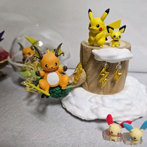 포켓몬 리멘트 테라리움 스케일월드 피츄 피카츄 라이츄 플러시 마이농 포켓몬의숲 가챠 가샤폰 젬스폰 깜까미 피규어