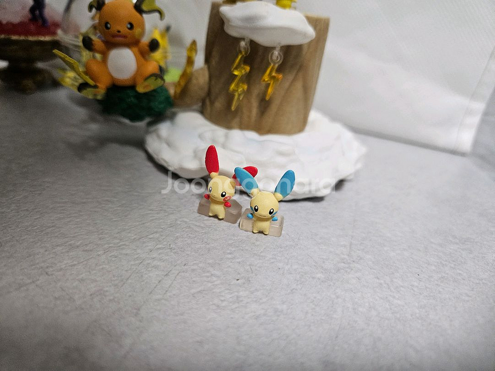 포켓몬 리멘트 테라리움 스케일월드 피츄 피카츄 라이츄 플러시 마이농 포켓몬의숲 가챠 가샤폰 젬스폰 깜까미 피규어--3