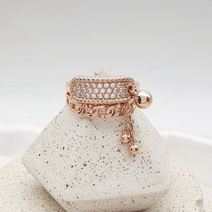 14k 핑크골드 달랑이반지