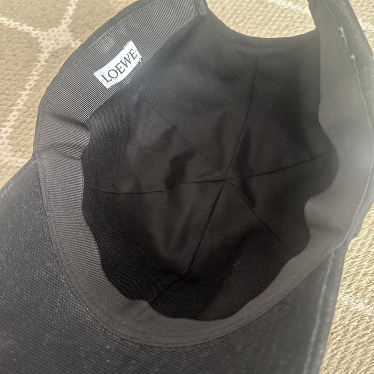 로에베 로고패치 캡모자 블랙 새상품--3