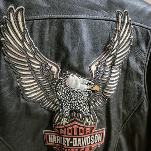 할리데이비슨 정품 라이더 바이커 가죽 자켓 독수리 패치 이미지