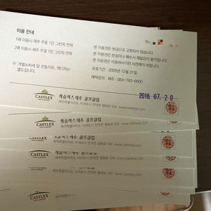 캐슬렉스 제주 정규홀 이용권