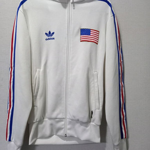 아디다스 USA 미국 화이트 여자 트랙탑 저지 져지집업 85/XS