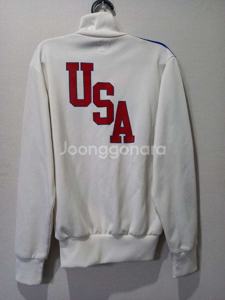 아디다스 USA 미국 화이트 여자 트랙탑 저지 져지집업 85/XS--2
