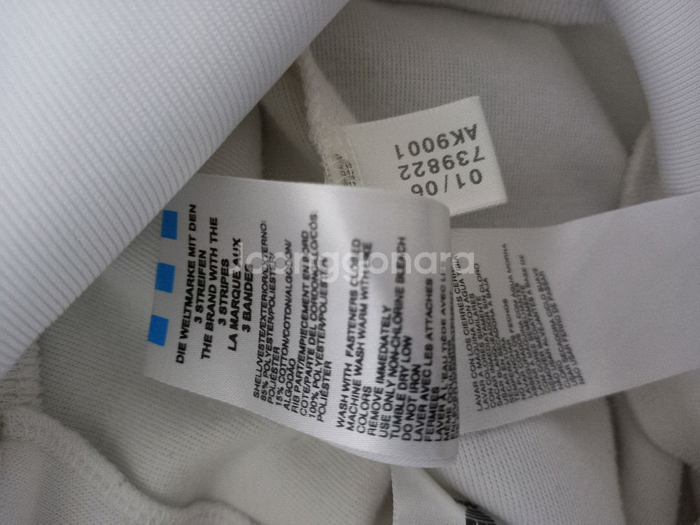 아디다스 USA 미국 화이트 여자 트랙탑 저지 져지집업 85/XS--4