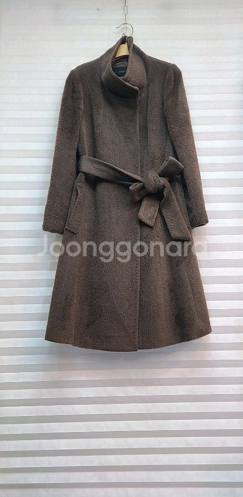 지고트> 수리알파카 벨티드 코트--1