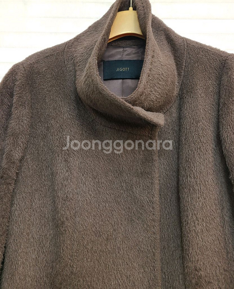 지고트> 수리알파카 벨티드 코트--3