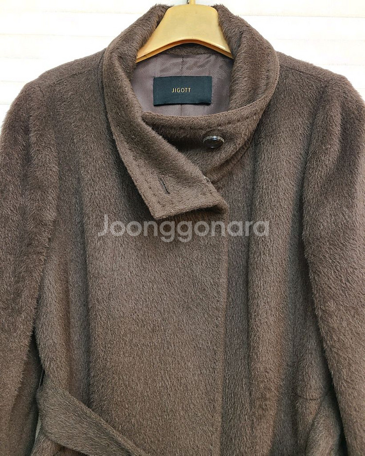 지고트> 수리알파카 벨티드 코트--4