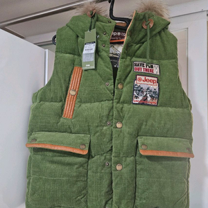 지프 코듀로이 덕다운 베스트 조끼 Lsize