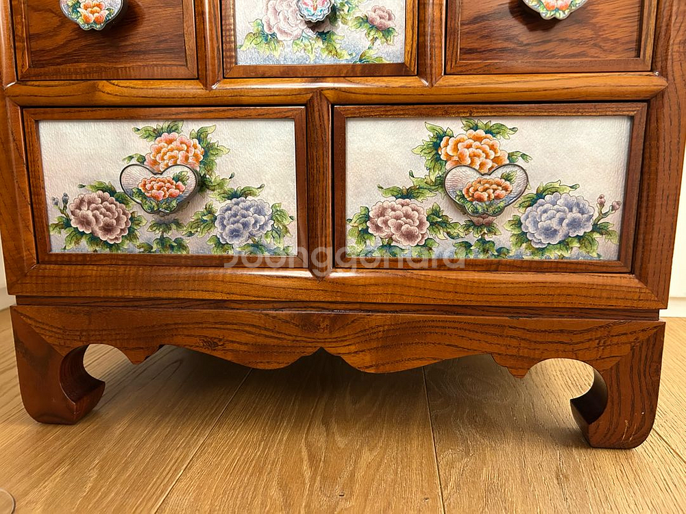 한국화 패턴 원목 서랍장(약징)--7