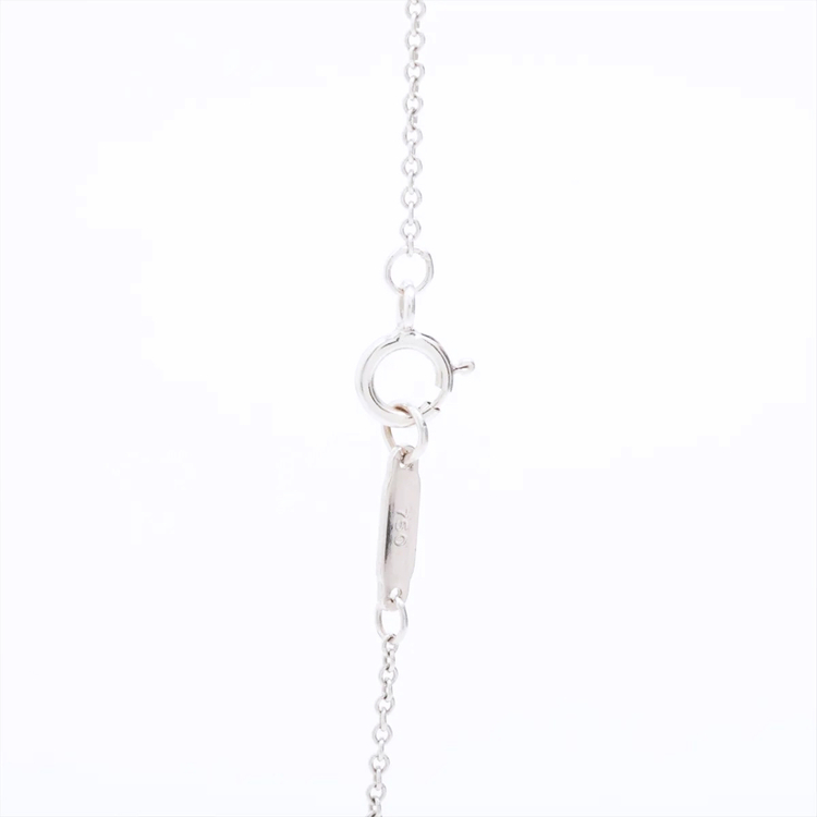 티파니 메트로하트 18P 천연다이아몬드 티파니앤코 18K 화이트골드 펜던트 목걸이 1.9g--3