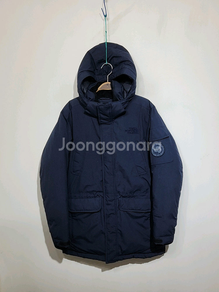 (95) 노스페이스 맥머도 패딩점퍼 네이비 거위털 구스다운 후드자켓--0