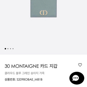 디올 30 몽테인 카드지갑