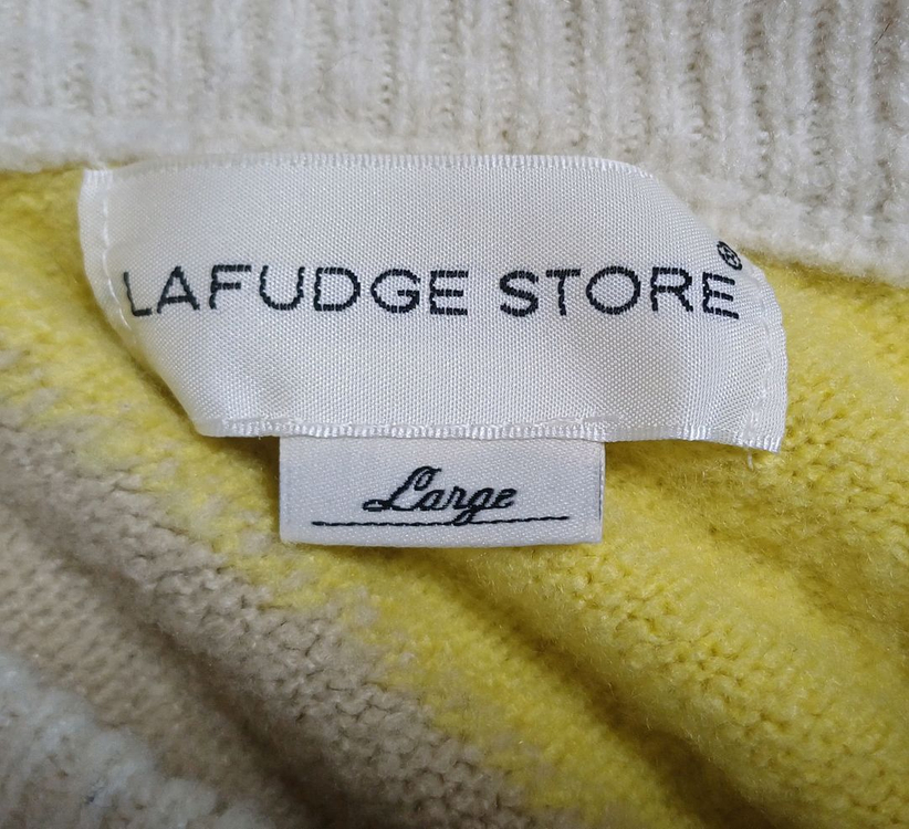 라퍼지스토어 LAFUDGE STORE 배색 니트 스웨터 L size 이미지
