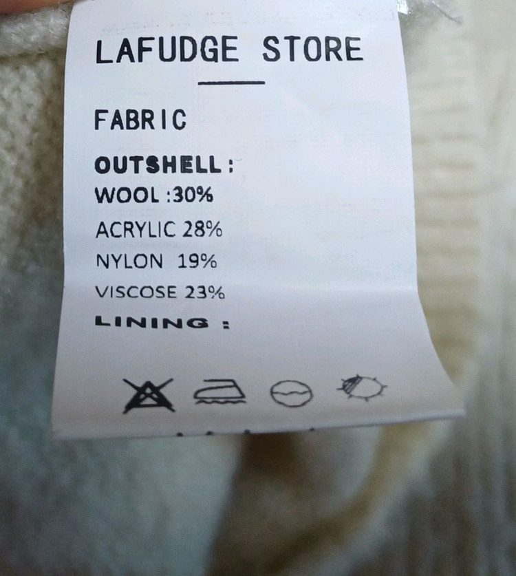 라퍼지스토어 LAFUDGE STORE 배색 니트 스웨터 L size 이미지