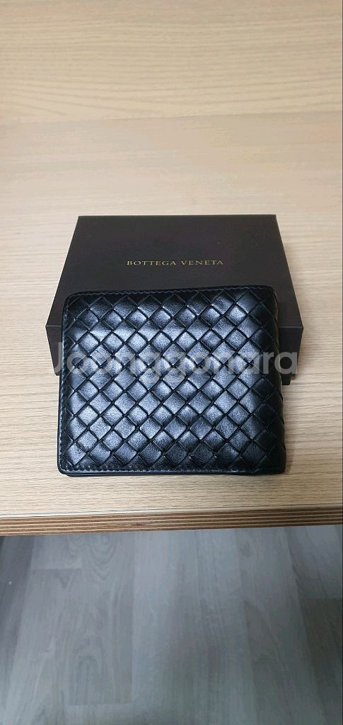 보테가 반지갑 블랙 정품A급(감정O)구찌프라다루이비통디올고야드샤넬셀린느생로랑버버리발렌시아가--0