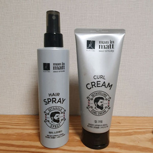 맨인매트 남자 헤어 스프레이 컬크림 세트