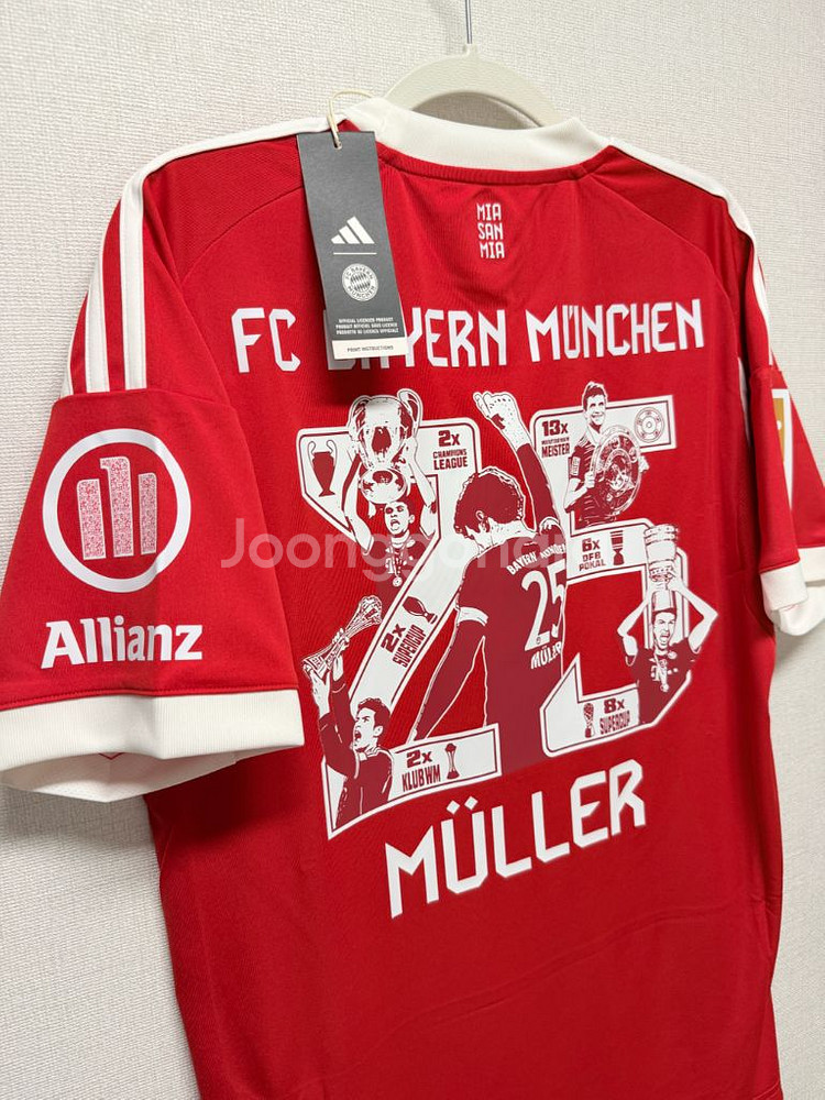 (새상품) 25-26 바이에른 뮌헨 홈 No.25 뮐러 기념 정품 유니폼--2