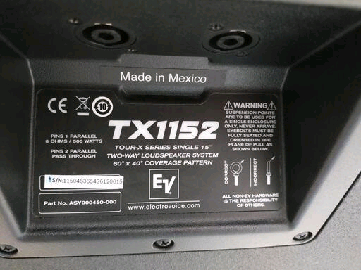 Electro Voice TX1152 프로용 15인치 스피커 판매합니다.--4