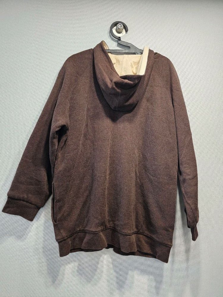 노튼 기모 브라운 후드집업--1