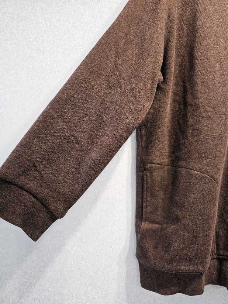 노튼 기모 브라운 후드집업--3