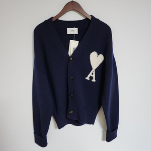 [S] 아미 네이비 인타르시아 빅하트 가디건 UKC002