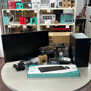 사무용 문서작업용 리퍼 본체 i5-4세대+중고 24인치 모니터+신품 키마셋 데스크탑 PC 풀세트 무료배송!