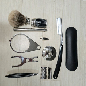 플리송 PLISSON 1808 면도세트 면도기 브러쉬 면도칼